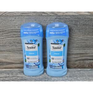 Suave Anti Staining Antiperspirant Deodorant 24Hr FRESH Invisible Solid 2.6oz